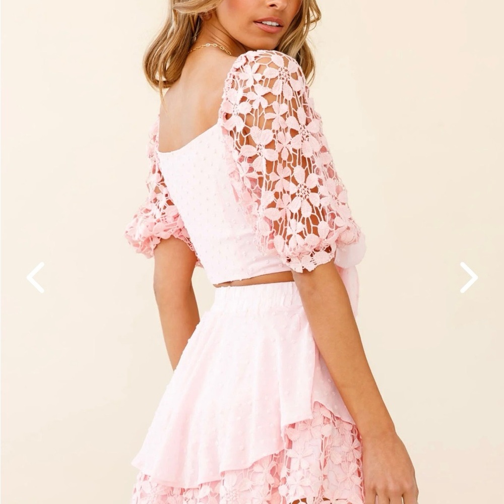 Pink Lace Two-Piece Set - Picture 2 of 7